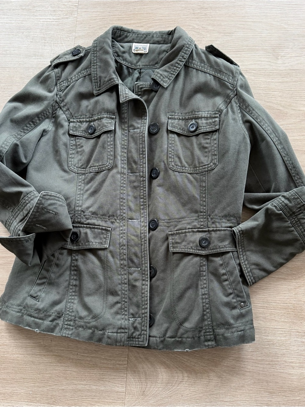 Converse Olive Green Utility Jacket with Button Front